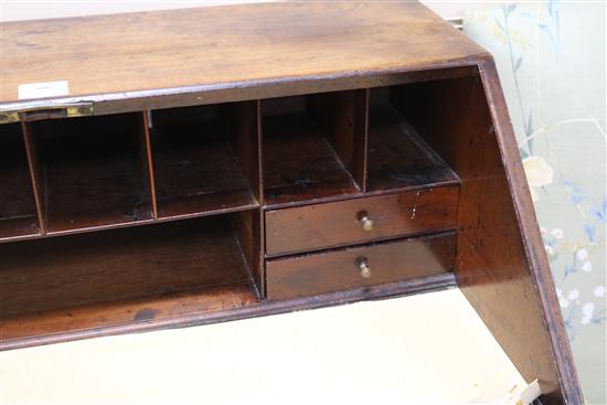 A George III mahogany bureau W.83cm
